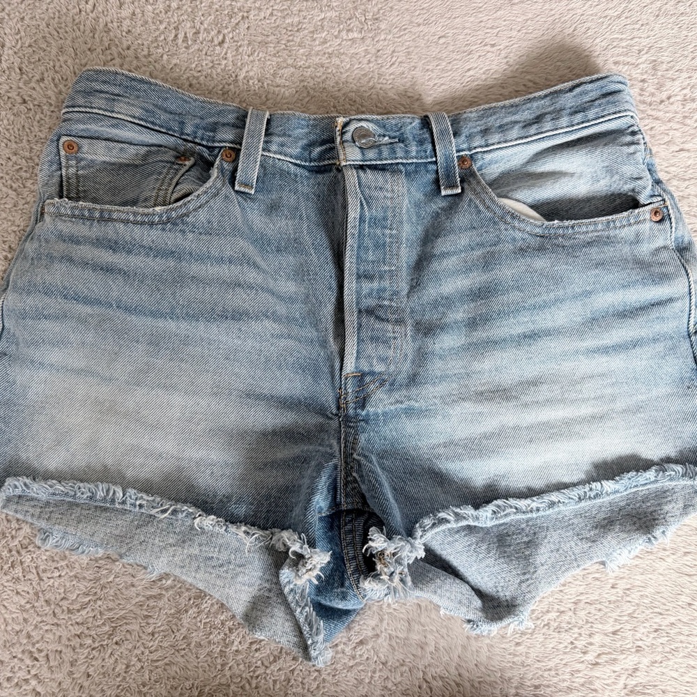 Levi's 501 Light Blue Jean Shorts 30